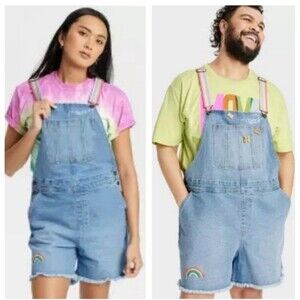 Take pride target brand denim unisex overalls size large